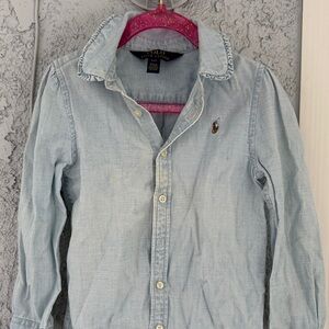 Polo by Ralph Lauren Sky Blue Collared Shirt